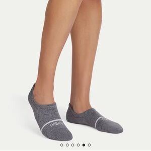 Bombas Lightweight Merino Wool No Show Socks - Grey